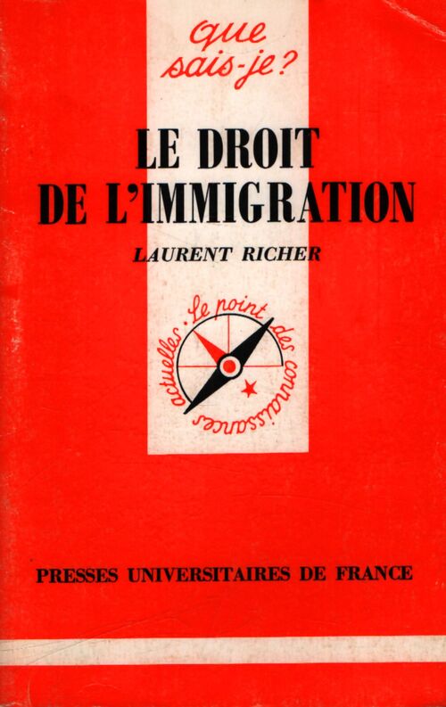 Le droit de l'immigration - Luc Richer - Livre