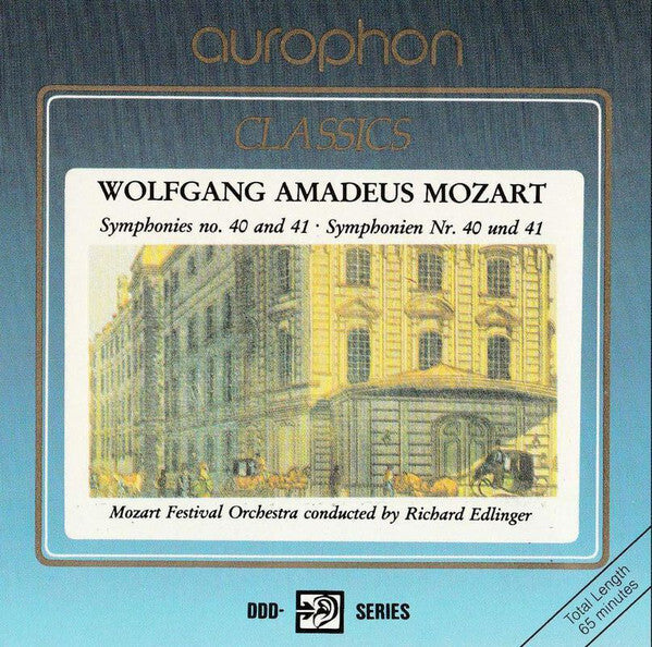 Wolfgang Amadeus Mozart - Sinfonien Nr 40 & 41 - Wolfgang Amadeus Mozart, Richard Edlinger, Mozart Festival Orchestra - CD