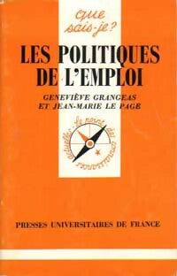 Livrenpoche : Les politiques de l'emploi - Geneviève Grangeas, Jean-Marie Le Page - Livre