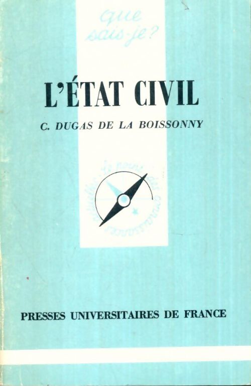 Livrenpoche : L'état civil - Christian Dugas de la Boissonny - Livre