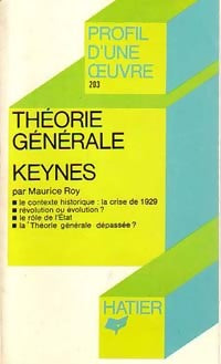 Théorie générale - John Maynard Keynes - Livre