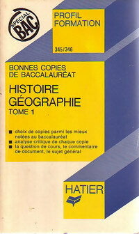 Livrenpoche : Bonnes copies du bac : Histoire/Géographie Tome I - Inconnu - Livre