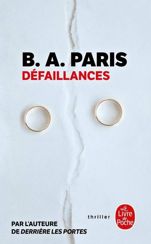 Défaillances - B.A. Paris - Livre