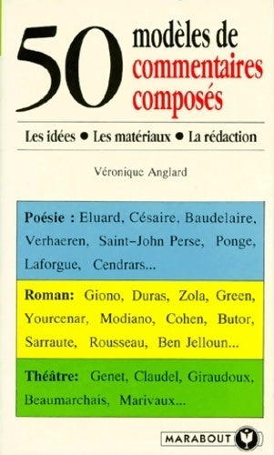 Livrenpoche : 50 modèles de commentaires composés - Véronique Anglard - Livre