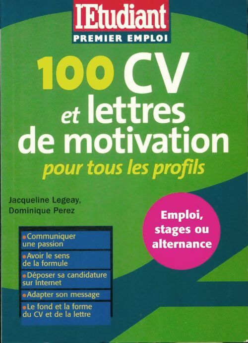 Livrenpoche : 100 CV et lettres de motivation pour tous les profils - Jacqueline Legeay - Livre