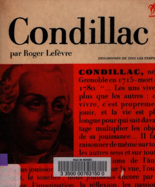 Condillac - René Lefèvre - Livre