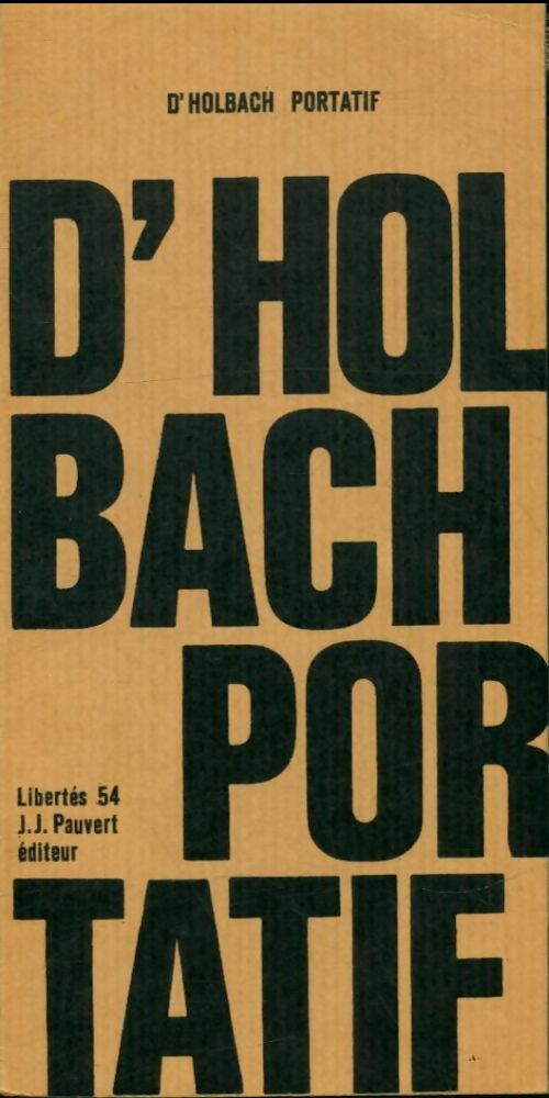 Livrenpoche : D'Hollbach portatif - D'Ollbach - Livre