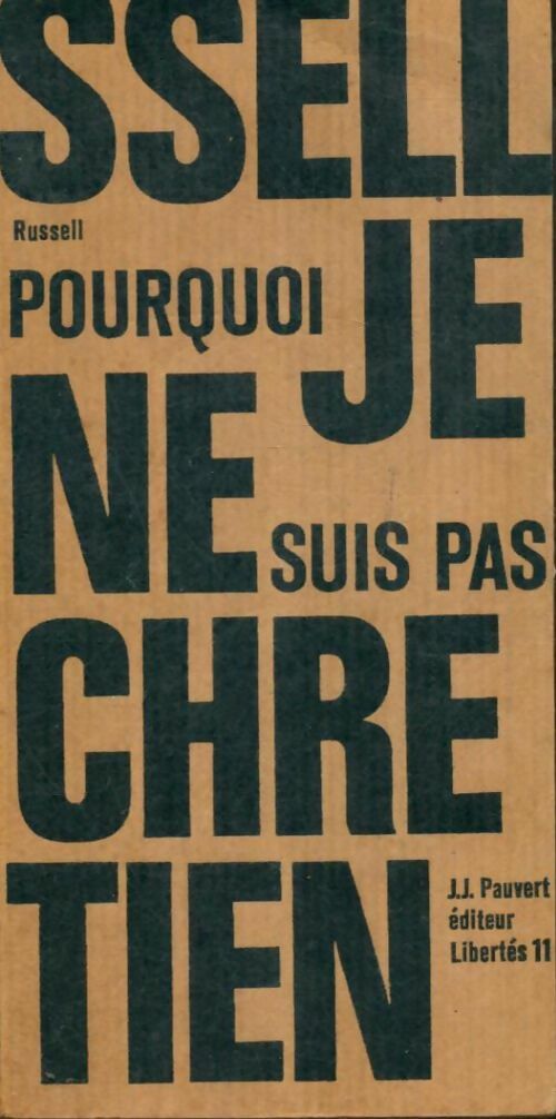 Livrenpoche : Pourquoi je ne suis pas chrétien - Russell - Livre