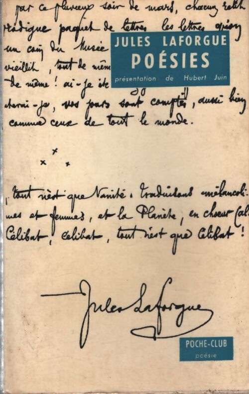 Poésies - Jules Laforgue - Livre