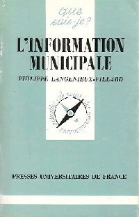 Livrenpoche : L'information municipale - Philippe Langenieux-Villard - Livre