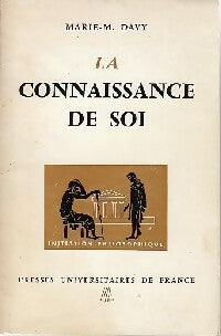 La connaissance de soi - Marie-Madeleine Davy - Livre
