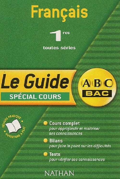 Livrenpoche : Français 1ère Spécial cours - Nicole Court - Livre