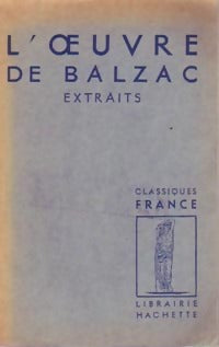 Livrenpoche : L'oeuvre de Balzac - Honoré De Balzac - Livre