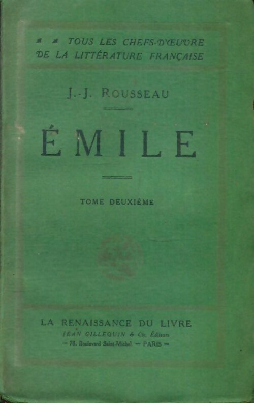 Livrenpoche : Emile Tome II - Jean-Jacques Rousseau - Livre