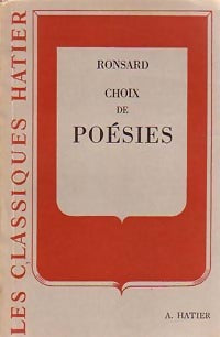 Livrenpoche : Choix de poésies - Pierre De Ronsard - Livre