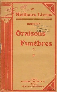 Livrenpoche : Oraisons funèbres Tome II - Jacques-Bénigne Bossuet - Livre