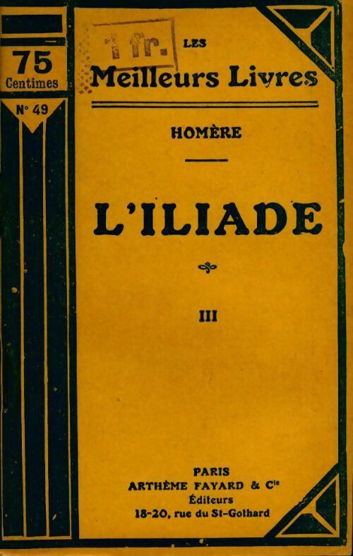 Livrenpoche : L'odyssée Tome III - Homère - Livre
