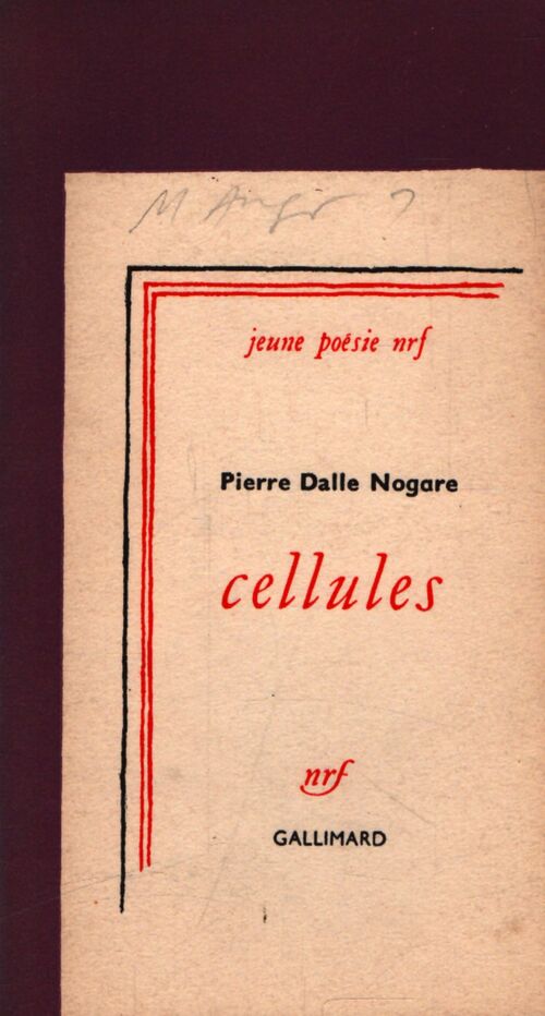 Cellules - Pierre Dalle Nogare - Livre