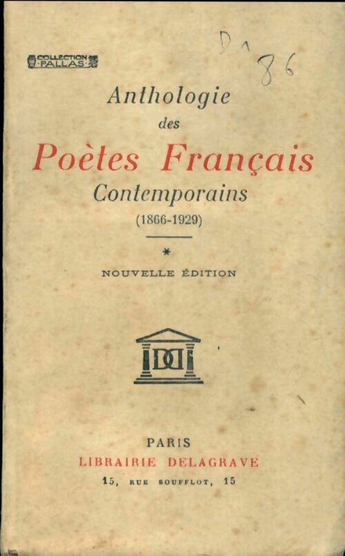 Livrenpoche : Anthologie des poètes français contemporains Tome I : Les parnassiens - G. Walch - Livre