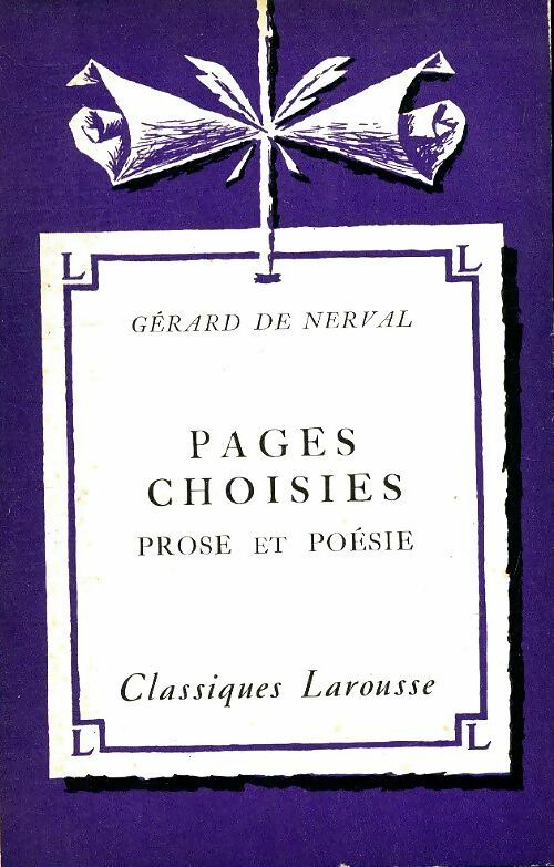 Livrenpoche : Pages choisies - Gérard De Nerval - Livre