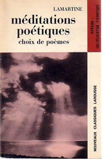 Méditations poétiques - Alphonse De Lamartine - Livre