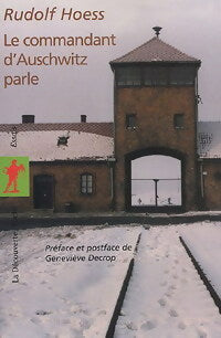 Livrenpoche : Le commandant d'Auschwitz parle - Rudolf Hoess - Livre