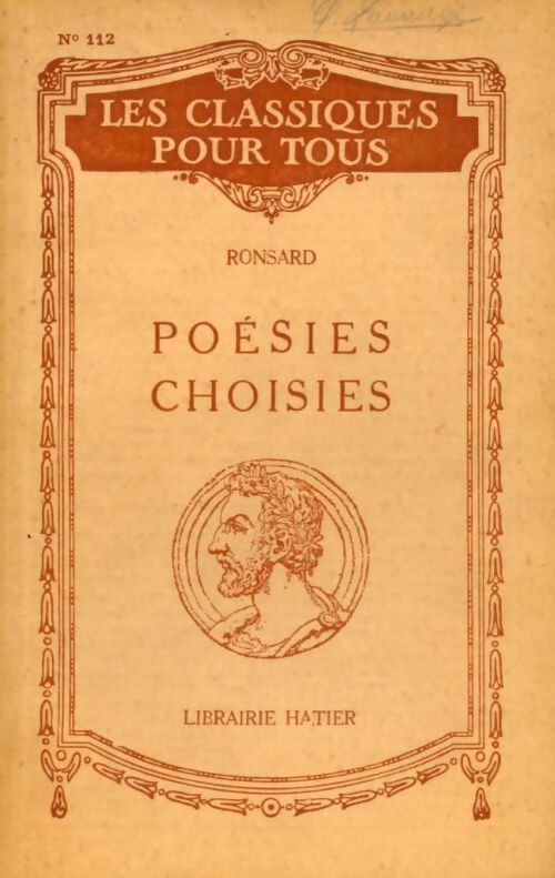 Livrenpoche : Poésies choisies - Pierre De Ronsard - Livre