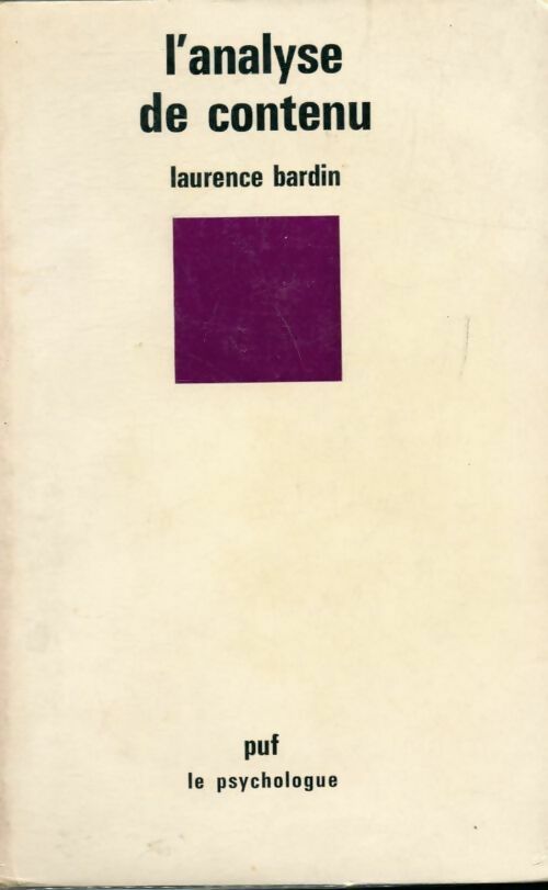 Livrenpoche : L'analyse de contenu - Laurence Bardin - Livre
