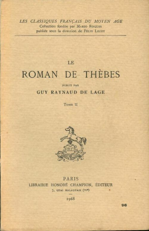 Livrenpoche : Le roman de Thèbes Tome II - Inconnu - Livre
