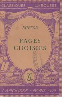 Livrenpoche : Pages choisies - Buffon - Livre
