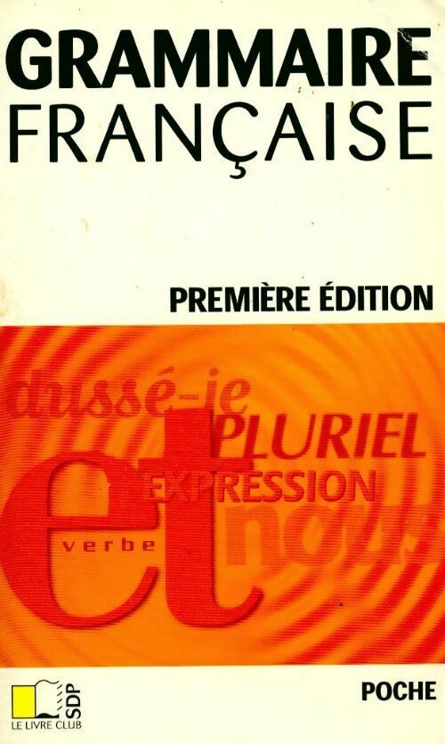 Grammaire française - Inconnu -  SDP Poches divers - Livre