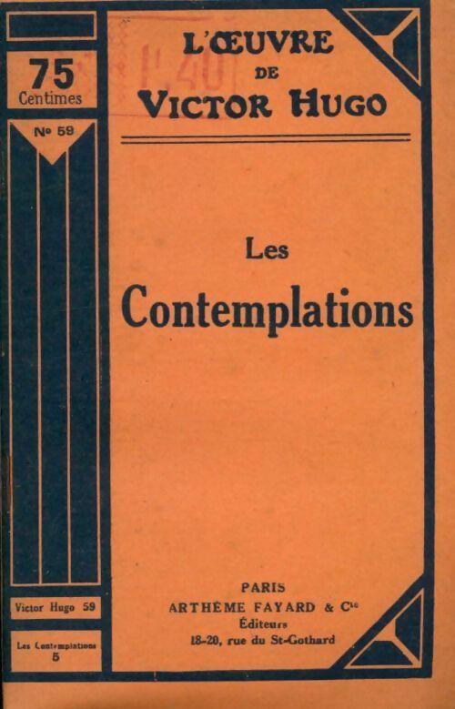Livrenpoche : Les contemplations Tome V - Victor Hugo - Livre