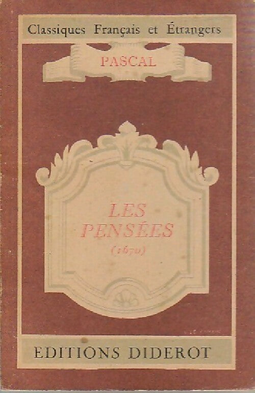 Livrenpoche : Pensées (extraits) - Blaise Pascal - Livre