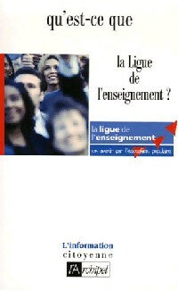 Livrenpoche : Qu'est ce que la ligue de l'enseignement ? - Collectif - Livre