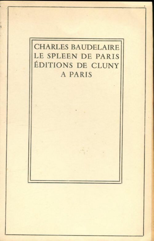 Livrenpoche : Le Spleen de Paris - Charles Baudelaire - Livre