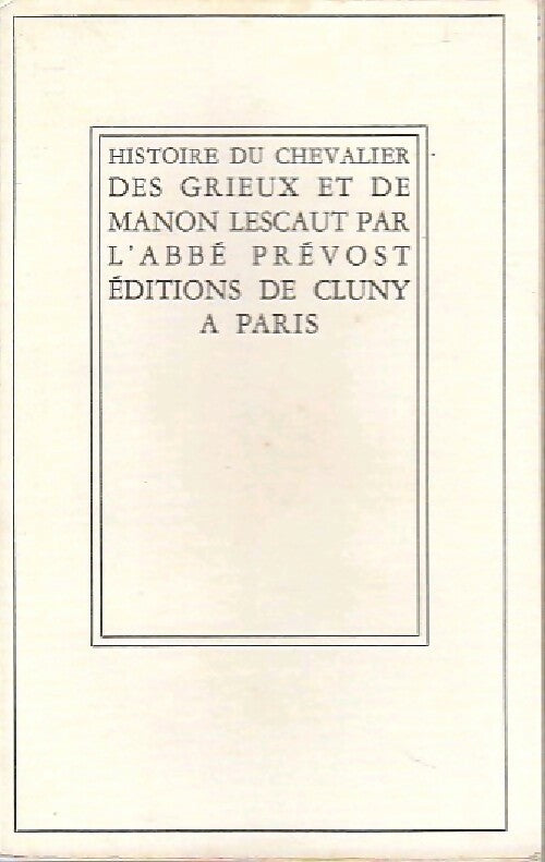 Livrenpoche : Manon Lescaut - Abbé Prévost - Livre