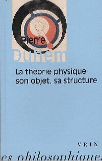 Livrenpoche : La théorie physique - Pierre Duhem - Livre