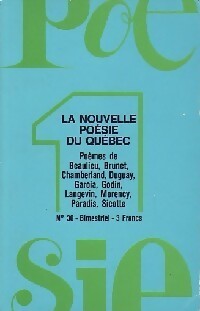 La nouvelle poesie du Québec - Collectif - Livre