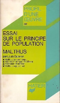 Essai sur le principe de population - Malthus - Livre