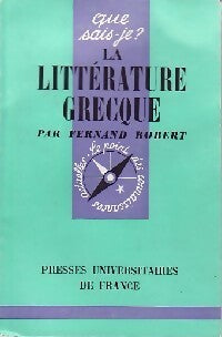 Livrenpoche : La littérature grecque - Fernand Robert - Livre