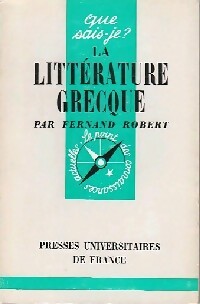 Livrenpoche : La littérature grecque - Fernand Robert - Livre