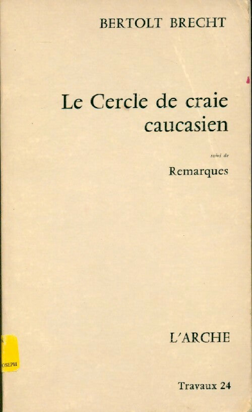 Livrenpoche : Le cercle de craie caucasien - Bertolt Brecht - Livre
