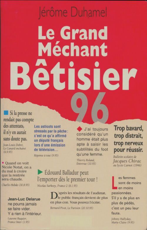 Livrenpoche : Le grand méchant bêtisier 96 - Jérôme Duhamel - Livre