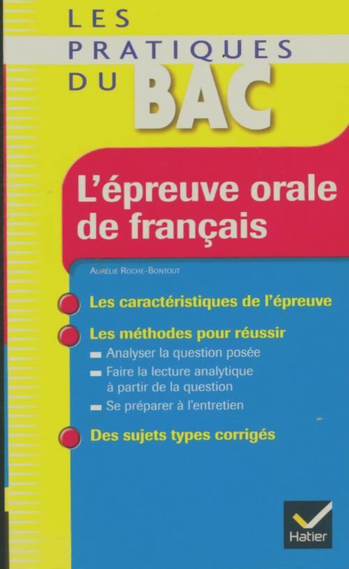 Livrenpoche : L'épreuve orale de français - Aurélie Roche - Livre