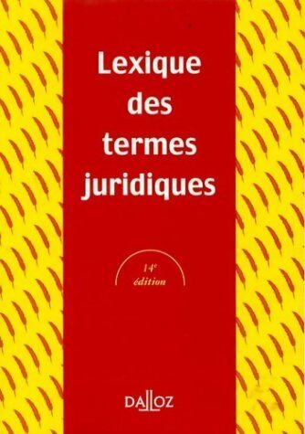 Livrenpoche : Lexique des termes juridiques - Collectif - Livre