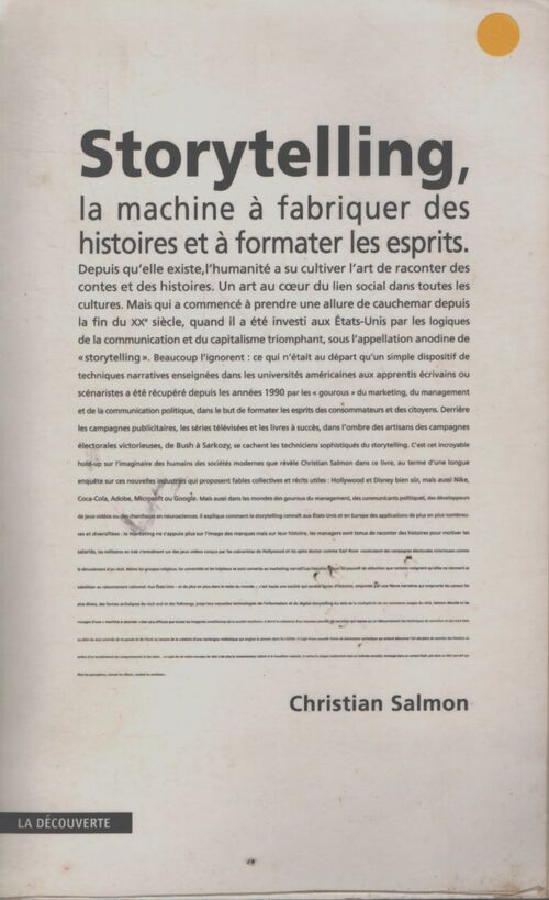 Storytelling - Christian Salmon - Livre