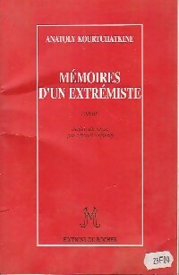 Livrenpoche : Mémoires d'un extrémiste - Anatoly Kourtchatkine - Livre