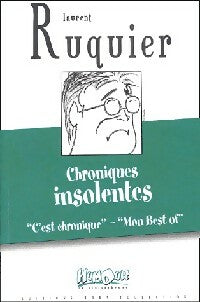 Livrenpoche : Chroniques insolentes - Laurent Ruquier - Livre