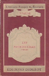 Livrenpoche : Les provinciales (extraits) - Blaise Pascal - Livre