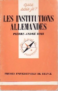 Livrenpoche : Les institutions allemandes - Pierre-André Bois - Livre